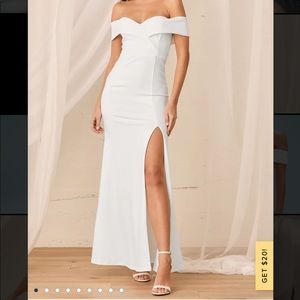 Lulus | Song of Love White Off-the-Shoulder Maxi Dress